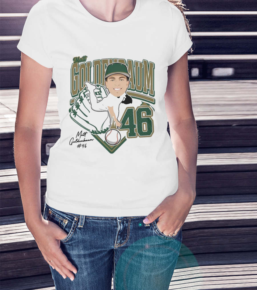 Matt Goldenbaum 46 Baseball Glove Illustration 2025 T-Shirt