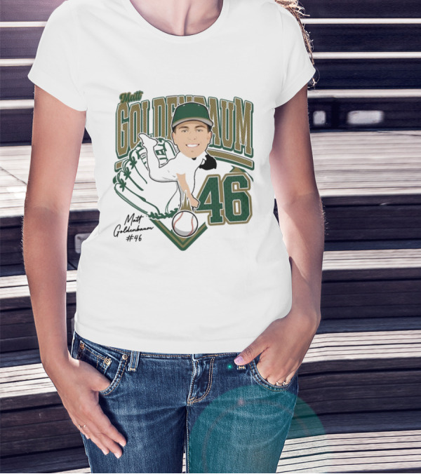 Matt Goldenbaum 46 Baseball Glove Illustration 2025 T-Shirt