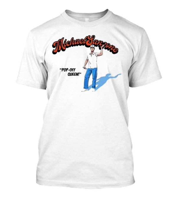 Michael Sanzone Pop-Off Queen Live On Tour Europe Blue Pants Black T-Shirt