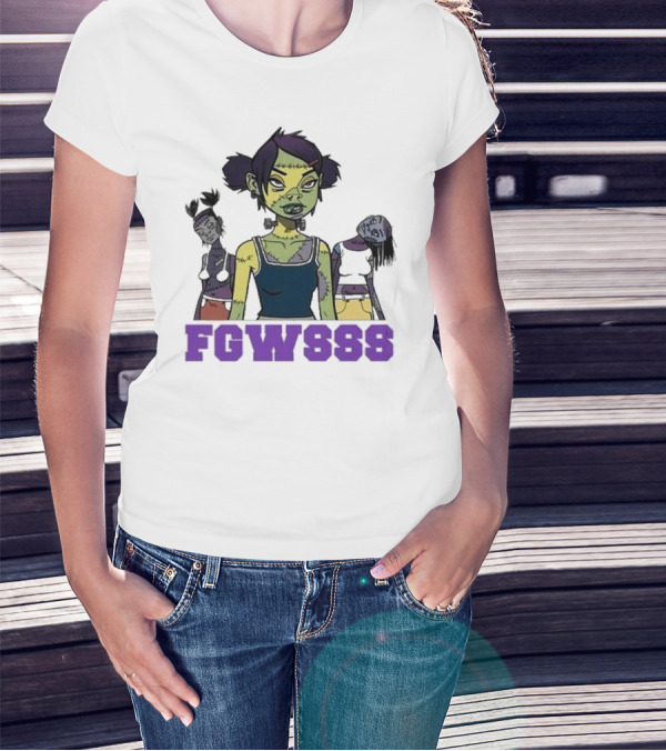 Mindless Self Indulgence FGWSSS Zombie Character With Purple Text T-Shirt