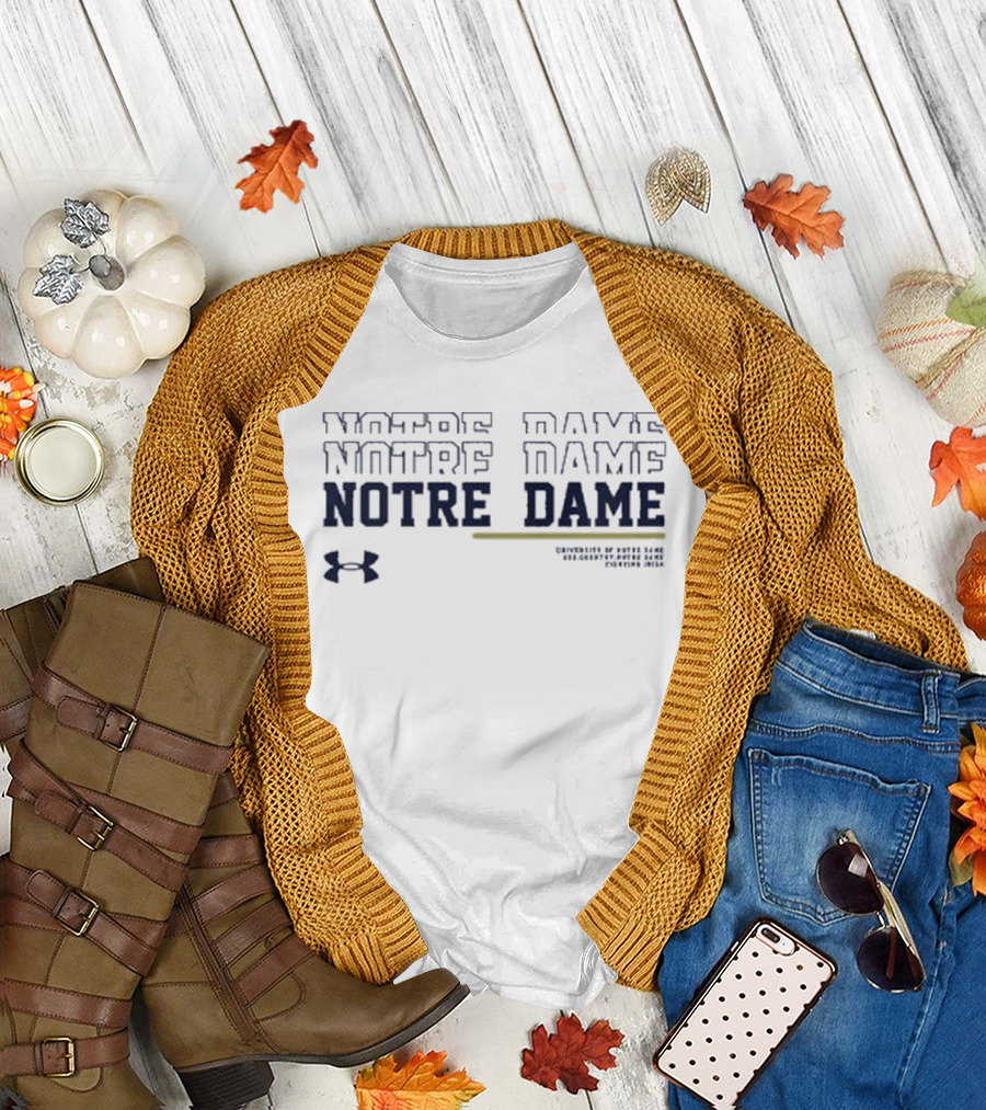 Mike Mickens Wearing Notre Dame Under Armour Fighting Irish T-Shirt