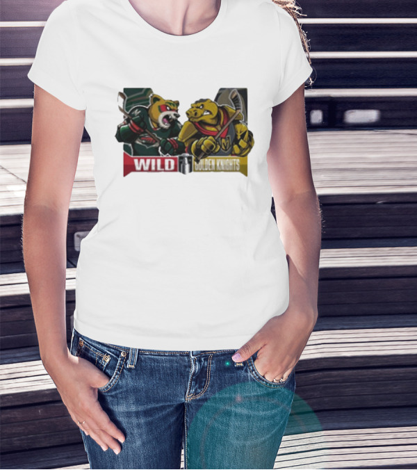 Minnesota Wild Versus Vegas Golden Knights 2025 Western Conference Quarter Finals T-Shirt