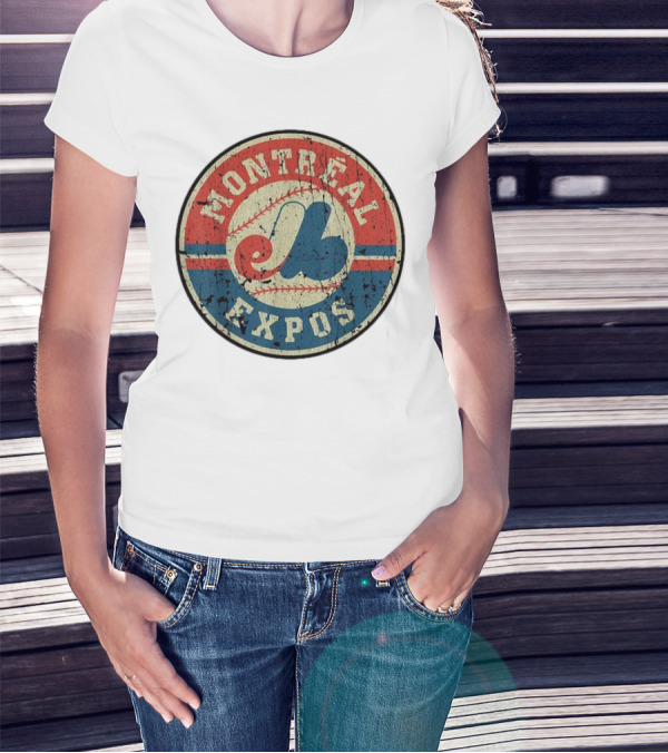 Montreal Expos Vintage Baseball Circle Emblem T-Shirt