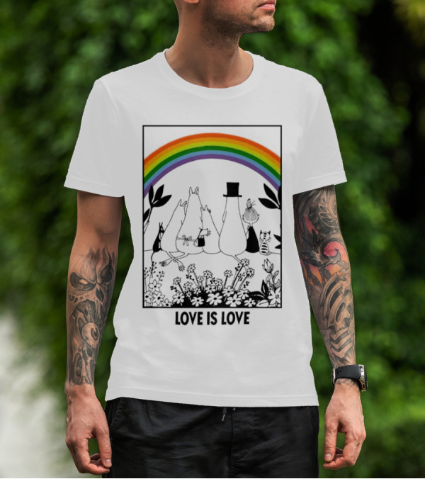 Moomin Rainbow Pride Love Is Love T-Shirt