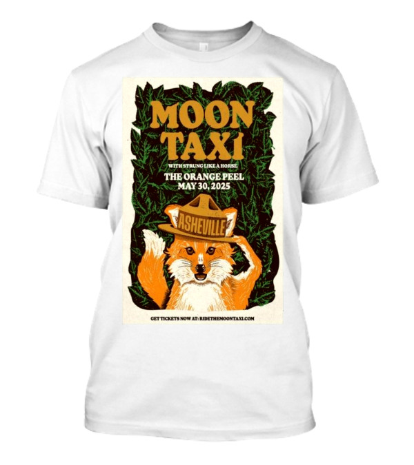 Moon Taxi Asheville Concert The Orange Peel May 30 2025 Tour Fox Art T-Shirt