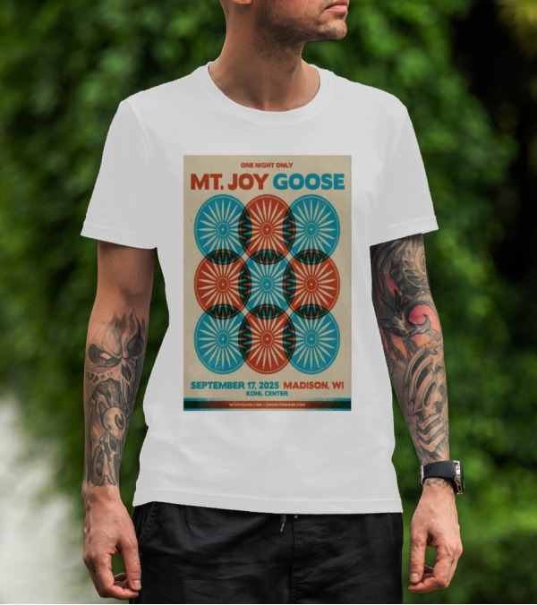 Mt. Joy Goose September 17 2025 Madison WI Kohl Center Tour T-Shirt