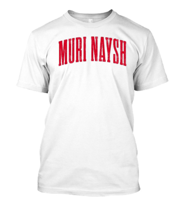 Muri Naysh Red Sparkle Bold Text T-Shirt