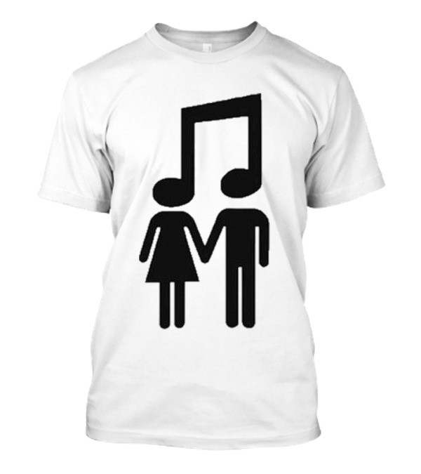 Music Note Couple Holding Hands T-Shirt