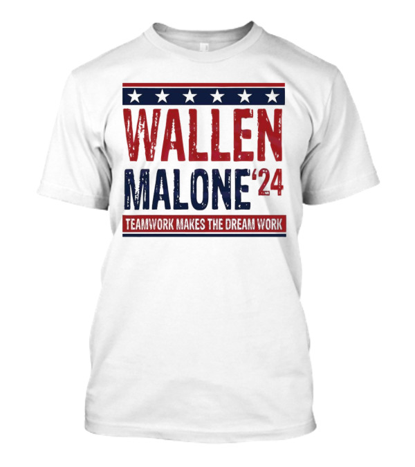 Wallen Malone '24 Teamwork Makes The Dream Work Stars T-Shirt