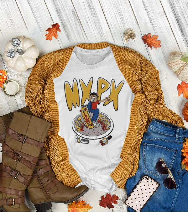 MXPX Today I'm Easy Skateboard Character With Flame Deck T-Shirt