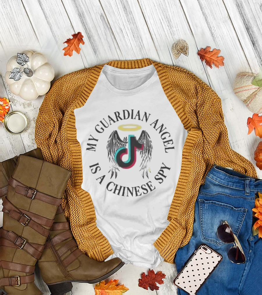My Guardian Angel Is A Chinese Spy TikTok Wings Halo T-Shirt
