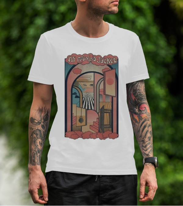 My Morning Jacket Surreal Archway And Stairs Retro Album Art T-Shirt