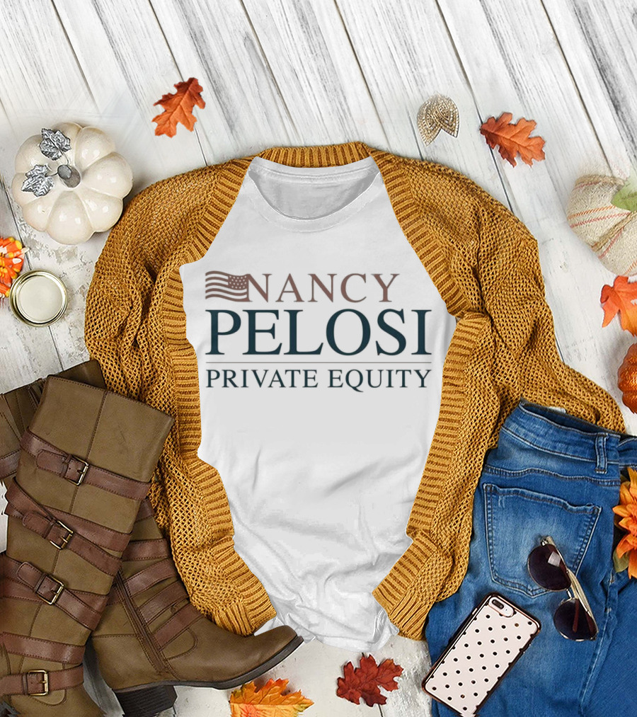Nancy Pelosi Private Equity Vintage American Flag Influence T-Shirt