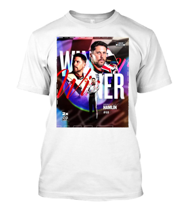 NASCAR Cup Series Winner 2x Denny Hamlin #11 Back-To-Back Wins Signature T-Shirt
