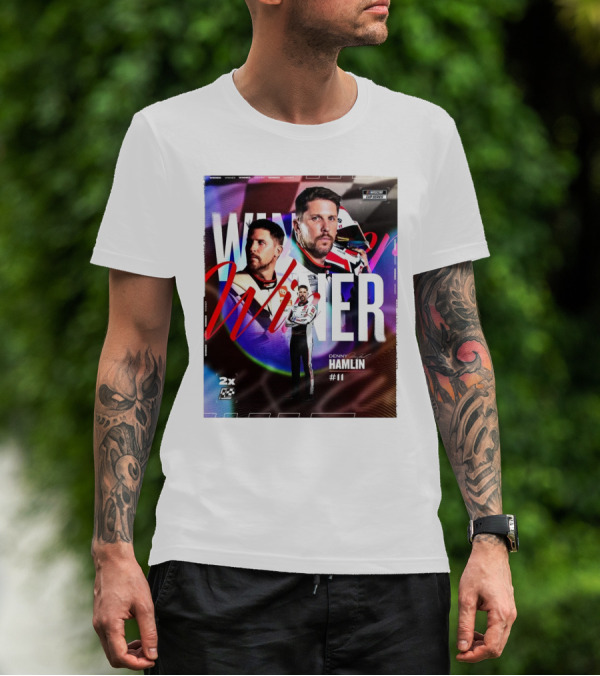 NASCAR Cup Series Winner 2x Denny Hamlin #11 Back-To-Back Wins Signature T-Shirt