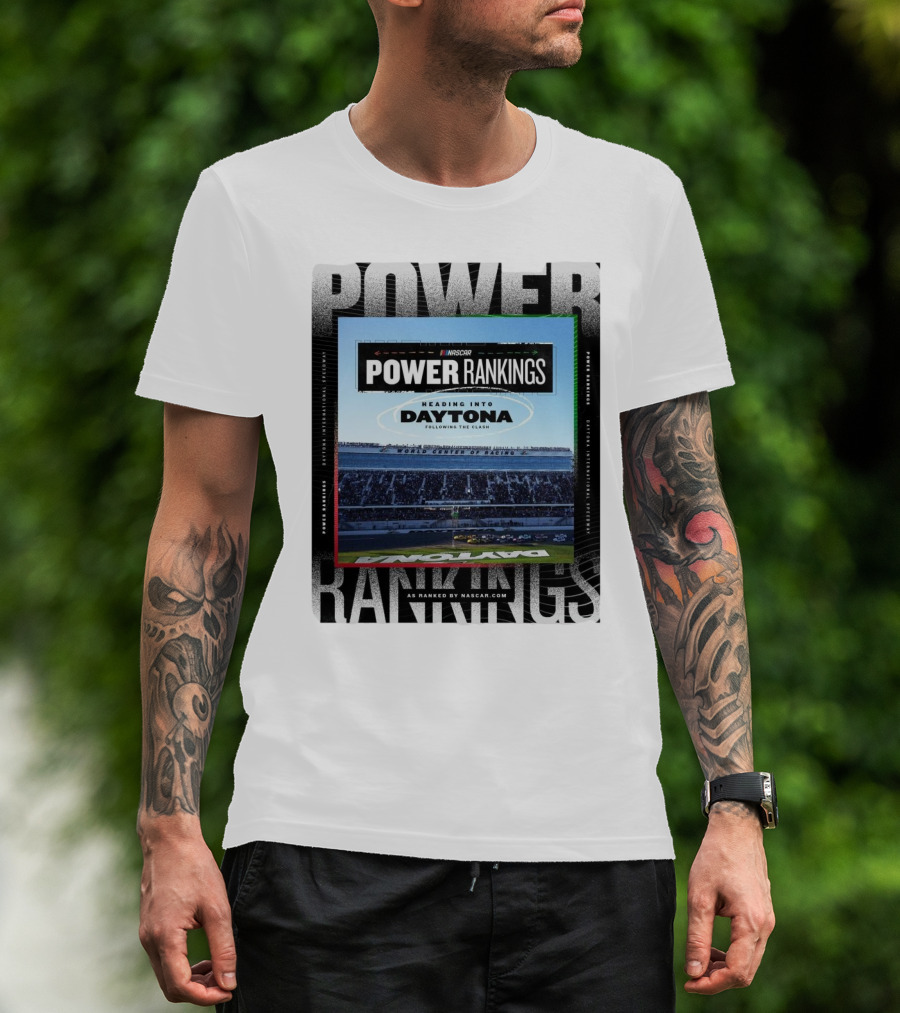 NASCAR Power Rankings Daytona International Speedway World Center Of Racing T-Shirt