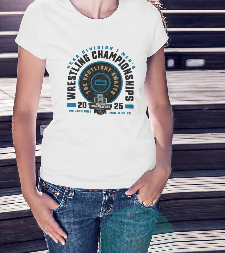 NCAA Division I Men's Wrestling Championships 2025 Philadelphia The Spotlight Awaits T-Shirt