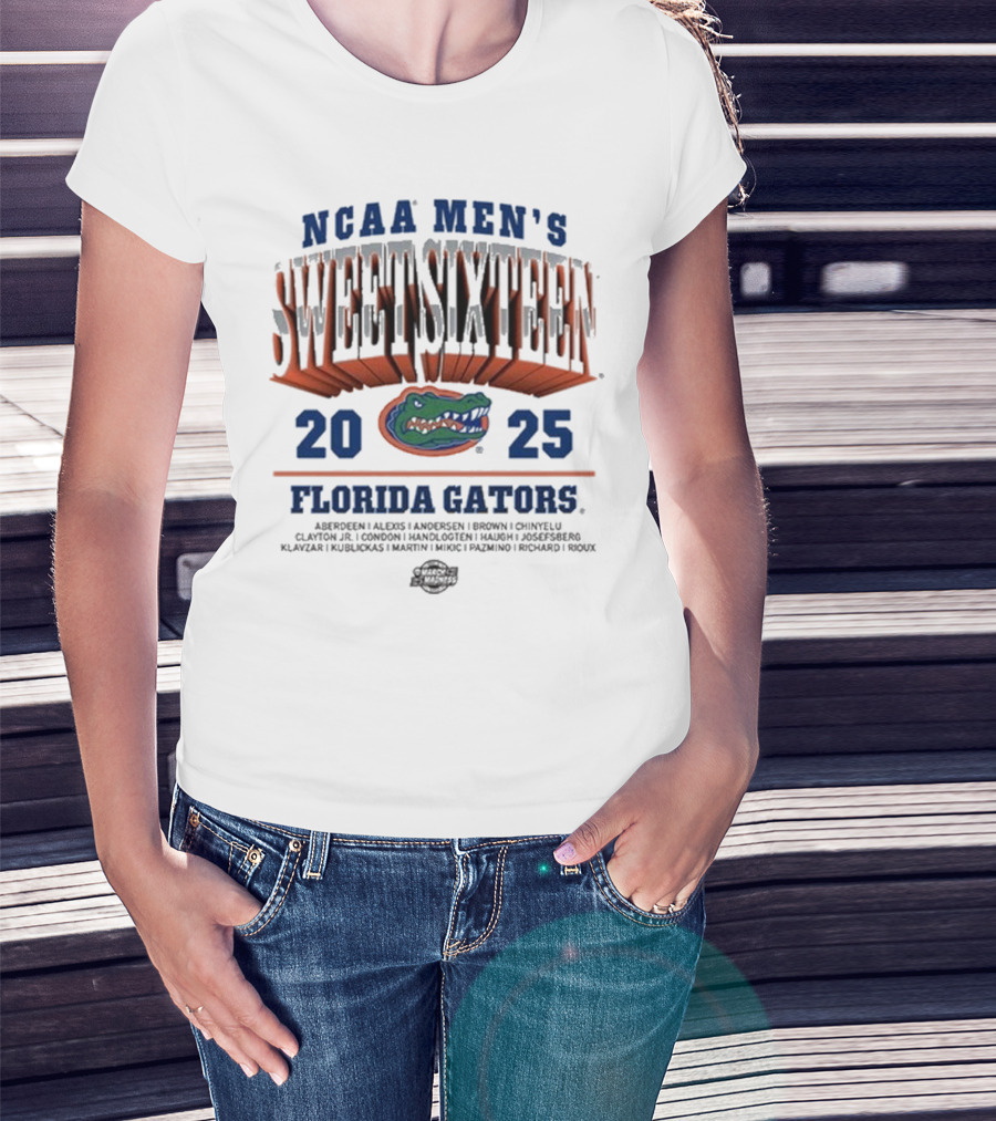 NCAA Men’s Sweet Sixteen 2025 Florida Gators Basketball Championship T-Shirt