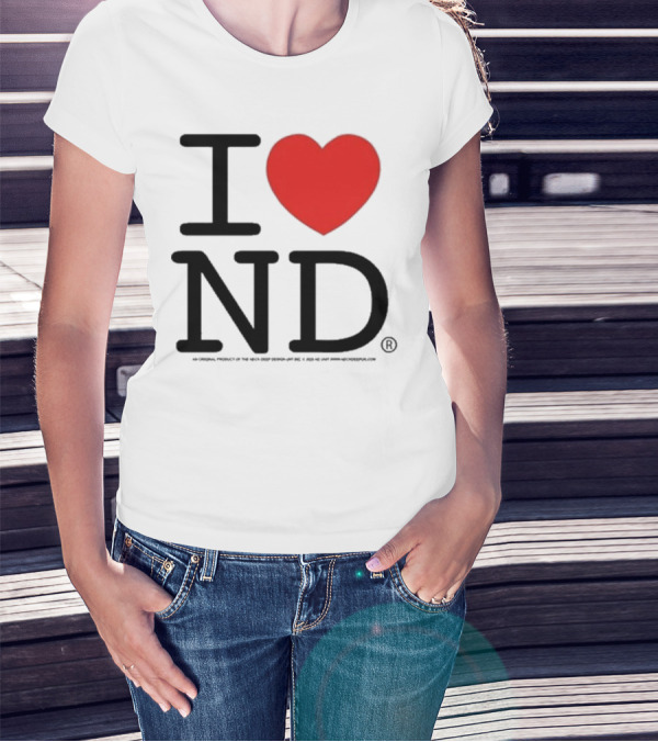 Neck Deep I Love ND Red Heart Graphic T-Shirt