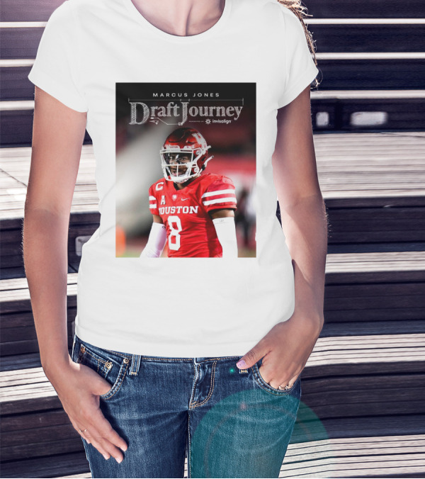 Marcus Jones New England Patriots NFL Draft Journey Houston Football T-Shirt
