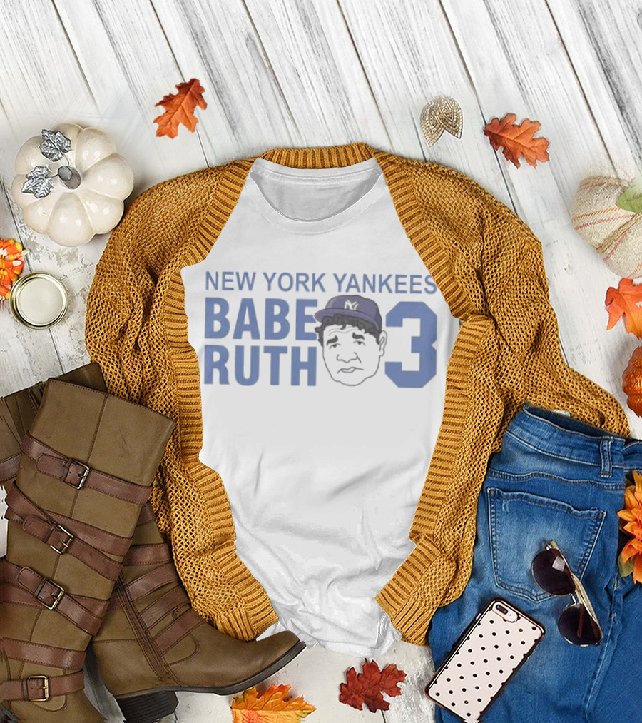 New York Yankees Babe Ruth 3 Vintage Baseball Legend T-Shirt