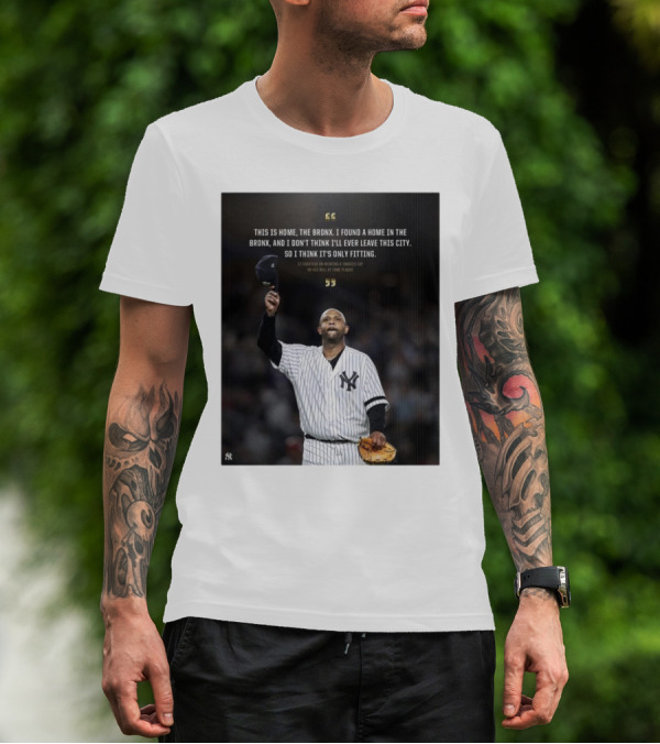 New York Yankees CC Sabathia This Is Home The Bronx Hall Of Fame Plaque T-Shirt