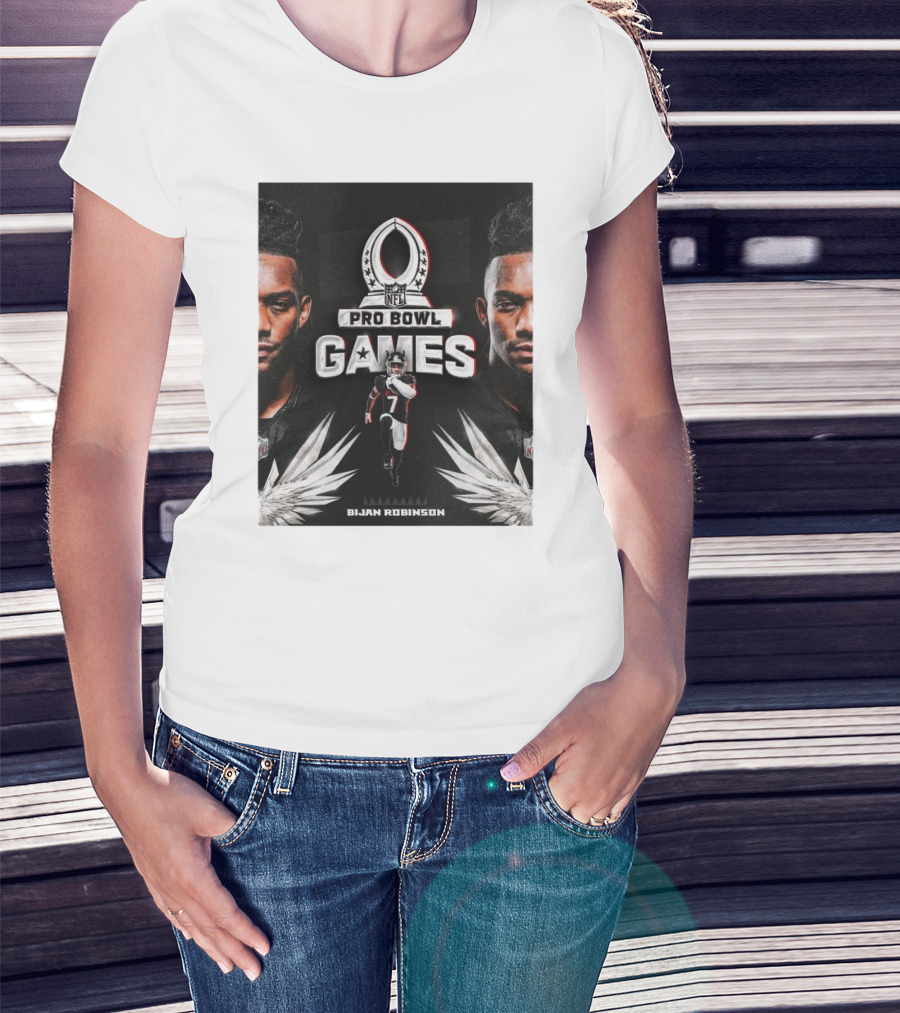 NFL Pro Bowl Games Bijan Robinson Atlanta Falcons 2025 T-Shirt