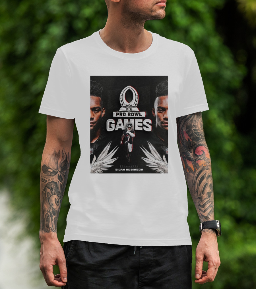 NFL Pro Bowl Games Bijan Robinson Atlanta Falcons 2025 T-Shirt