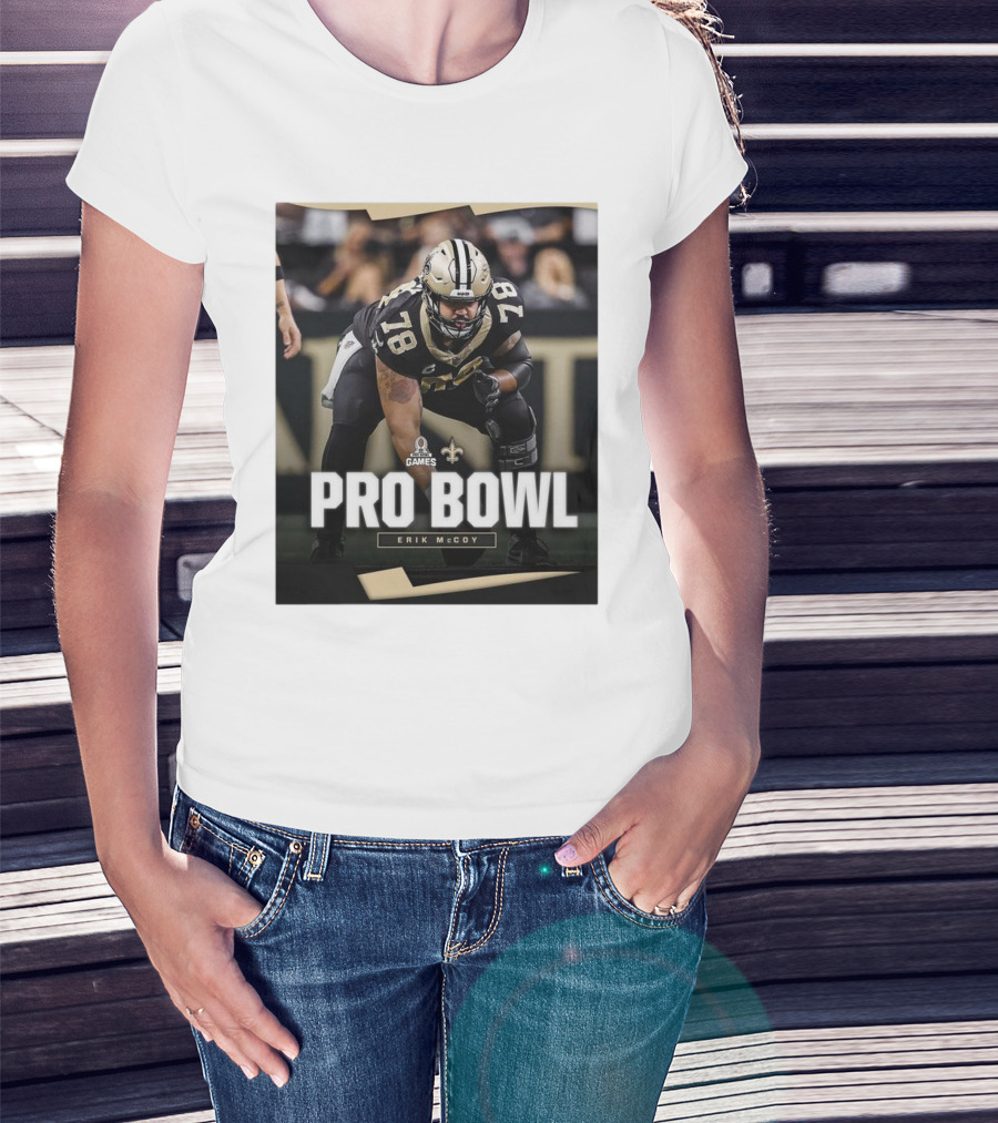 NFL Pro Bowl Games 2025 New Orleans Saints Erik McCoy 78 T-Shirt