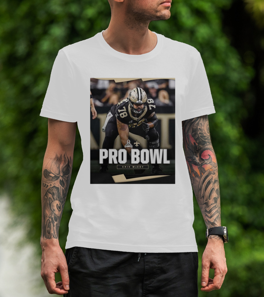 NFL Pro Bowl Games 2025 New Orleans Saints Erik McCoy 78 T-Shirt