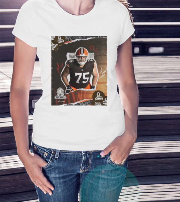 NFL Pro Bowl Games 2025 Joel Bitonio Cleveland Browns 75 T-Shirt