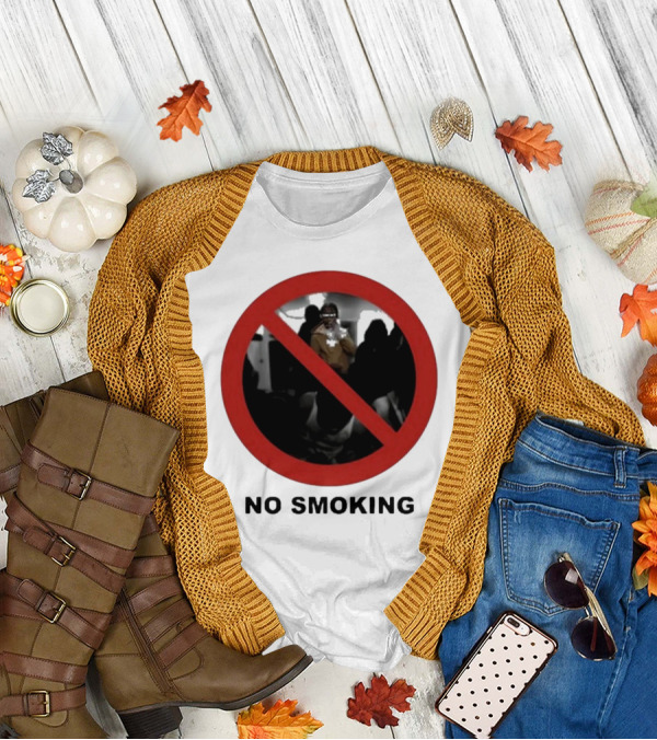 No Smoking Circle Icon With Anonymous Figure T-Shirt