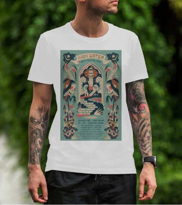 High Water Music Festival 2025 North Charleston SC April 26-27 Arcade Fire Lord Huron Mt Joy Counting Crows T-Shirt