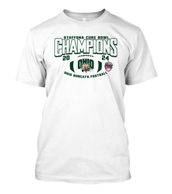 Ohio Bobcats Football Staffdna Cure Bowl Champions 2024 T-Shirt