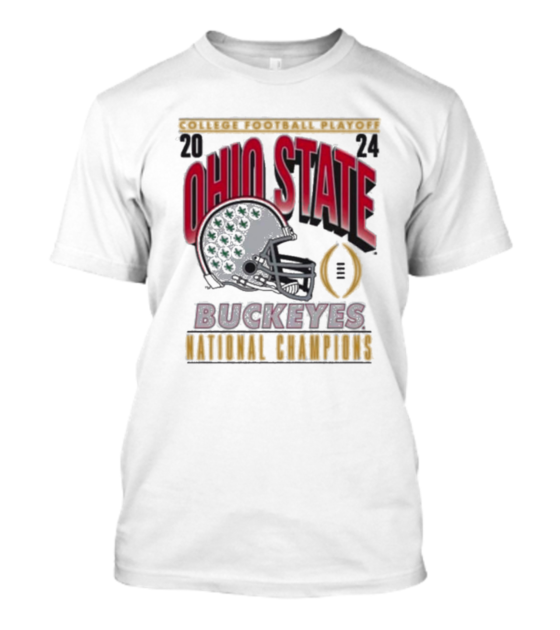 Ohio State Buckeyes 2024 College Football Playoff National Champions Helmet T-Shirt