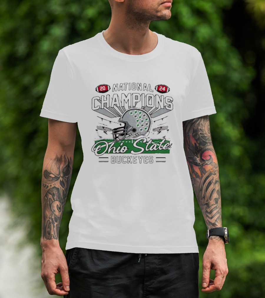 Ohio State Buckeyes 2024 National Champions Helmet Design T-Shirt