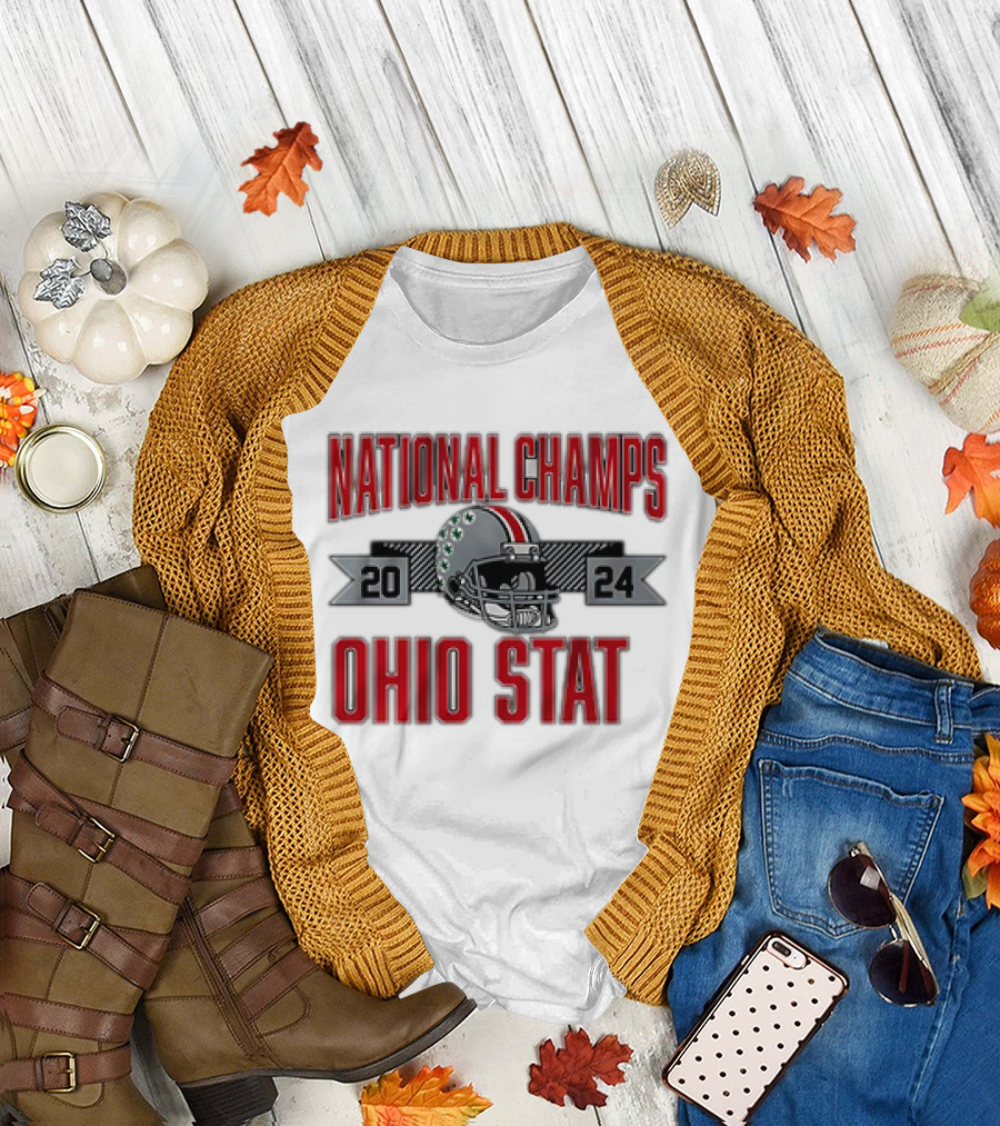 Ohio State National Champs 2024 Helmet Football T-Shirt