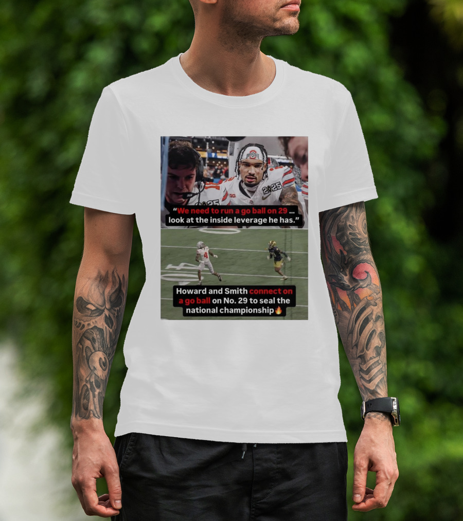 Ohio State Football Emeka Egbuka Strategy Howard And Smith Connect On Go Ball 29 National Championship T-Shirt