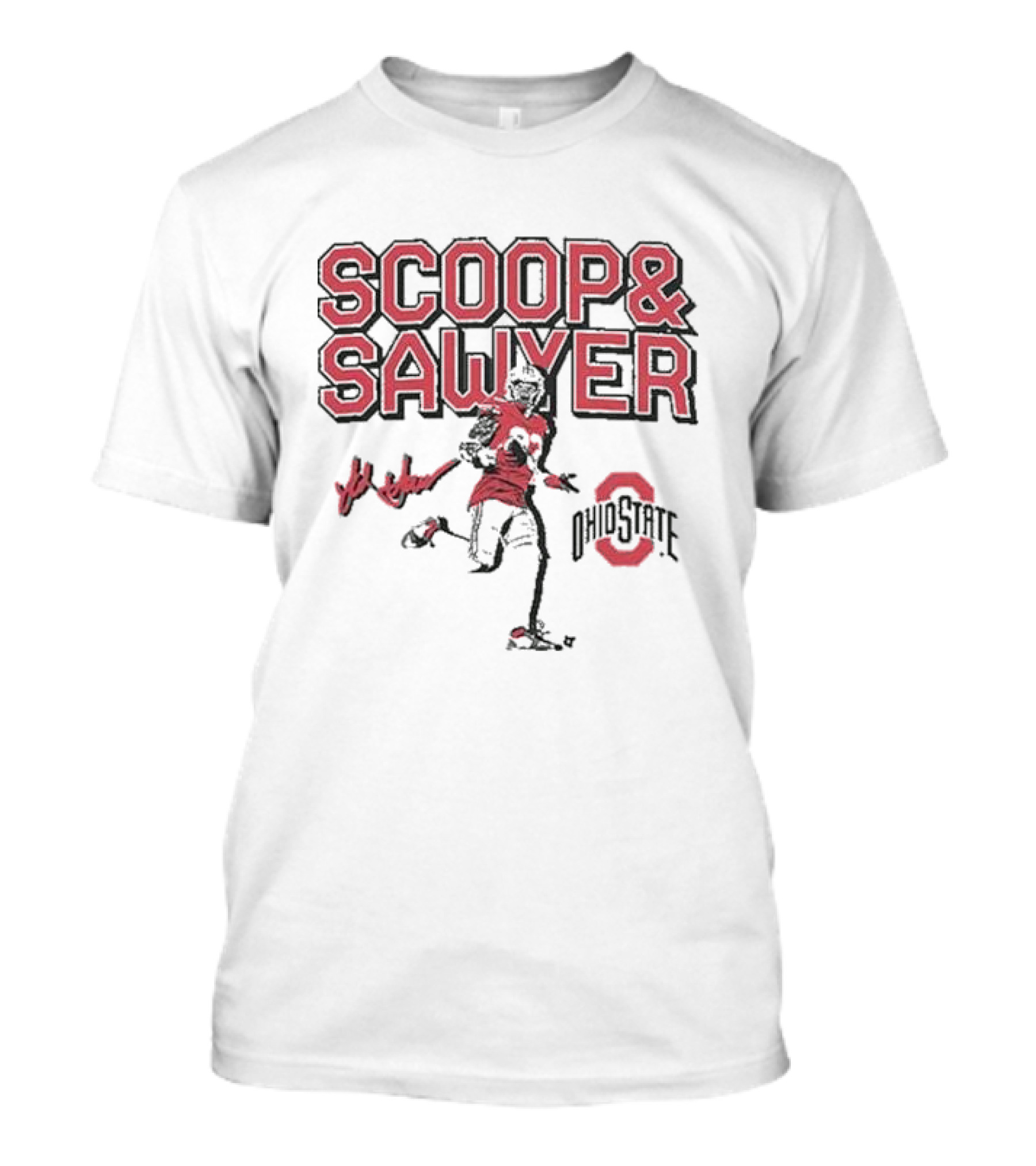 Ohio State Jack Sawyer Scoop And Sawyer Buckeyes Football T-Shirt
