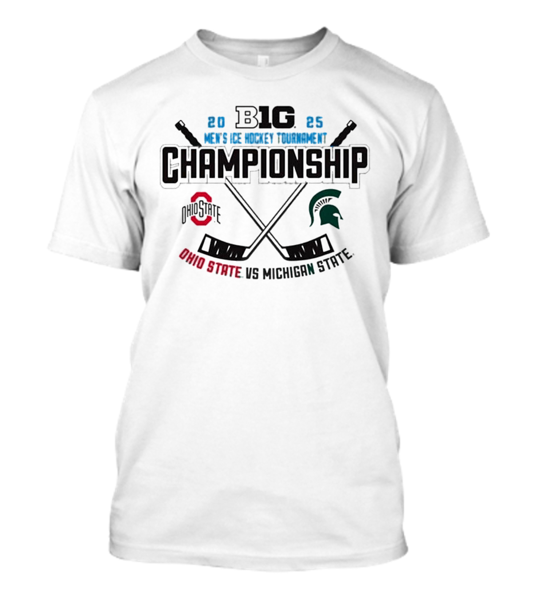 2025 Big Ten Men's Ice Hockey Championship Ohio State Vs Michigan State T-Shirt