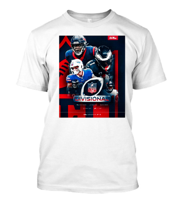 Ole Miss Football NFL Divisional Round Tavius Robinson Dawson Knox Nick Broeker Laremy Tunsil T-Shirt