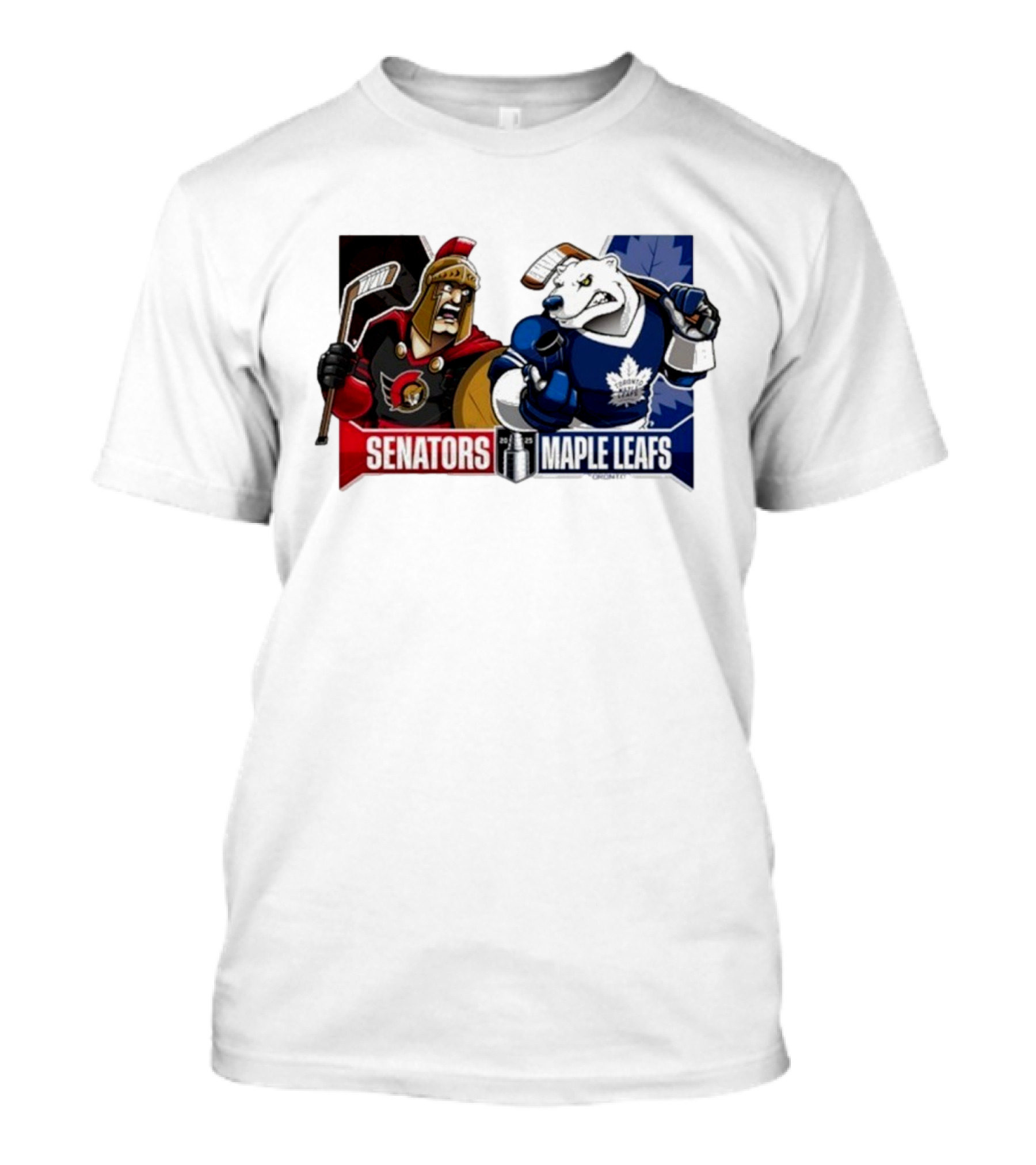Ottawa Senators Toronto Maple Leafs 2025 Eastern Conference Quarter Finals Hockey Showdown T-Shirt