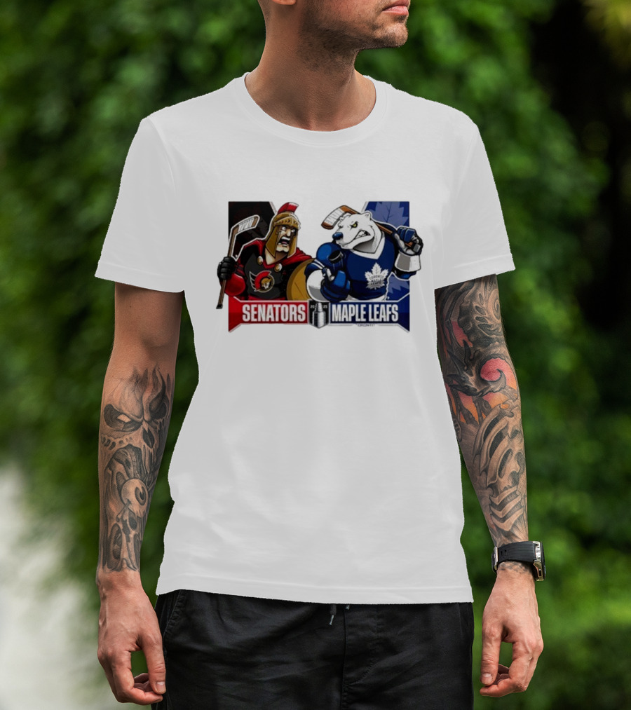 Ottawa Senators Toronto Maple Leafs 2025 Eastern Conference Quarter Finals Hockey Showdown T-Shirt