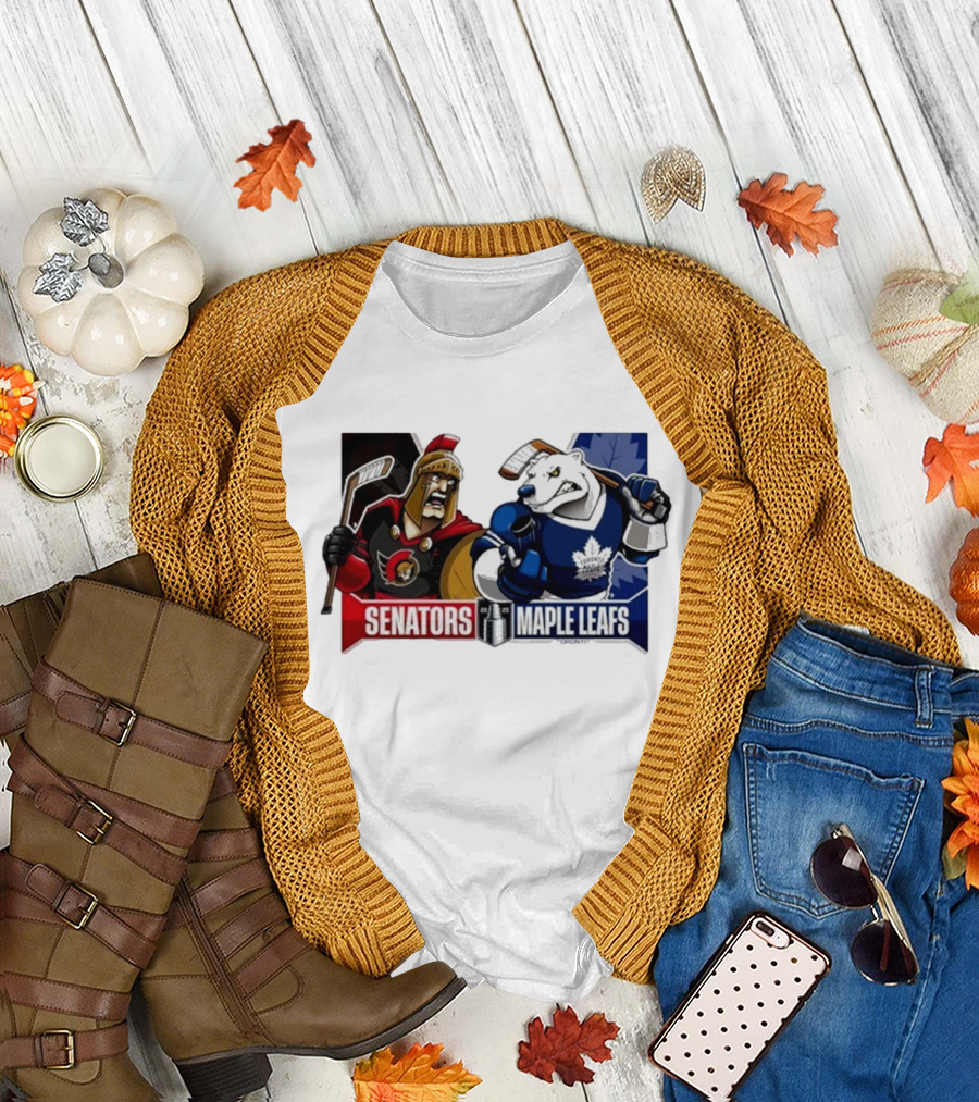 Ottawa Senators Toronto Maple Leafs 2025 Eastern Conference Quarter Finals Hockey Showdown T-Shirt