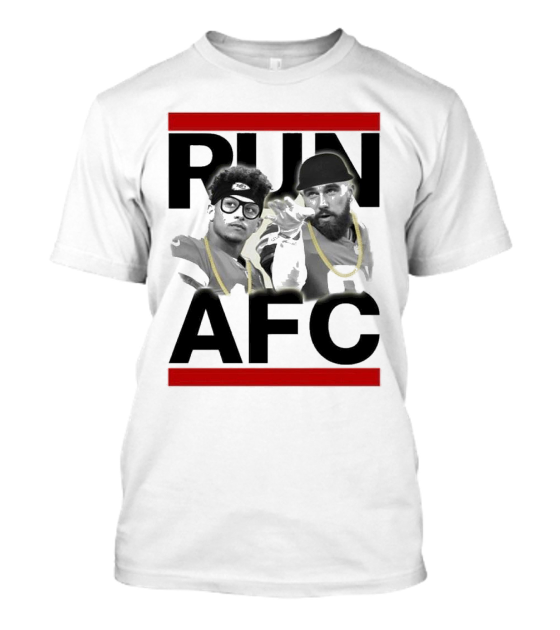 Patrick Mahomes Travis Kelce Run AFC Champions T-Shirt