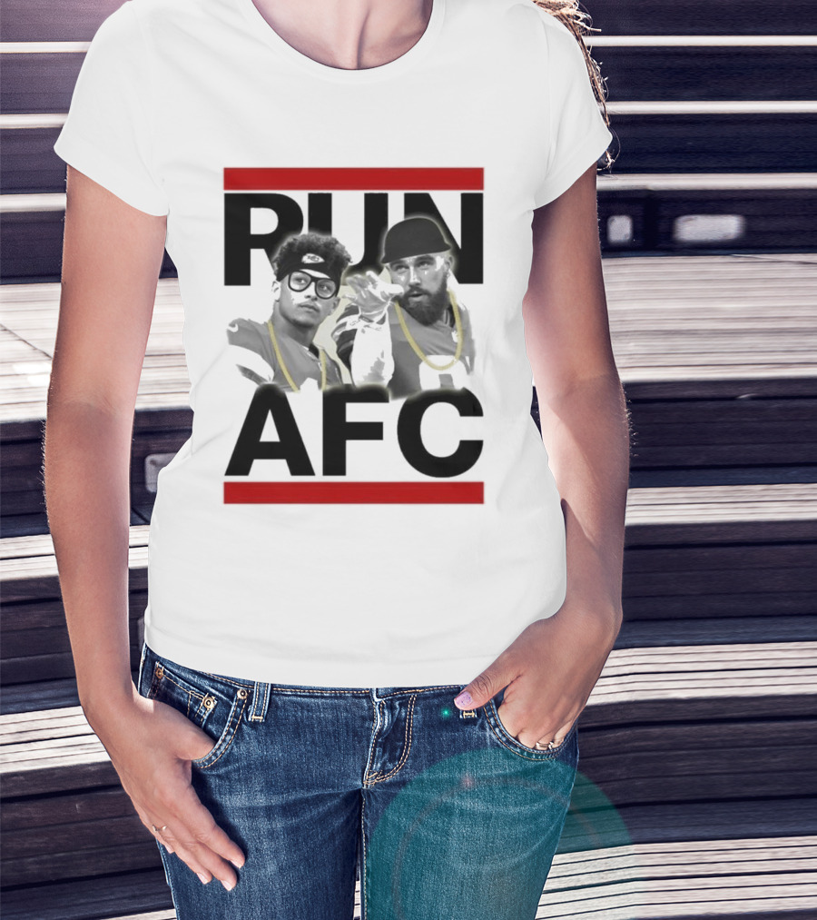 Patrick Mahomes Travis Kelce Run AFC Champions T-Shirt