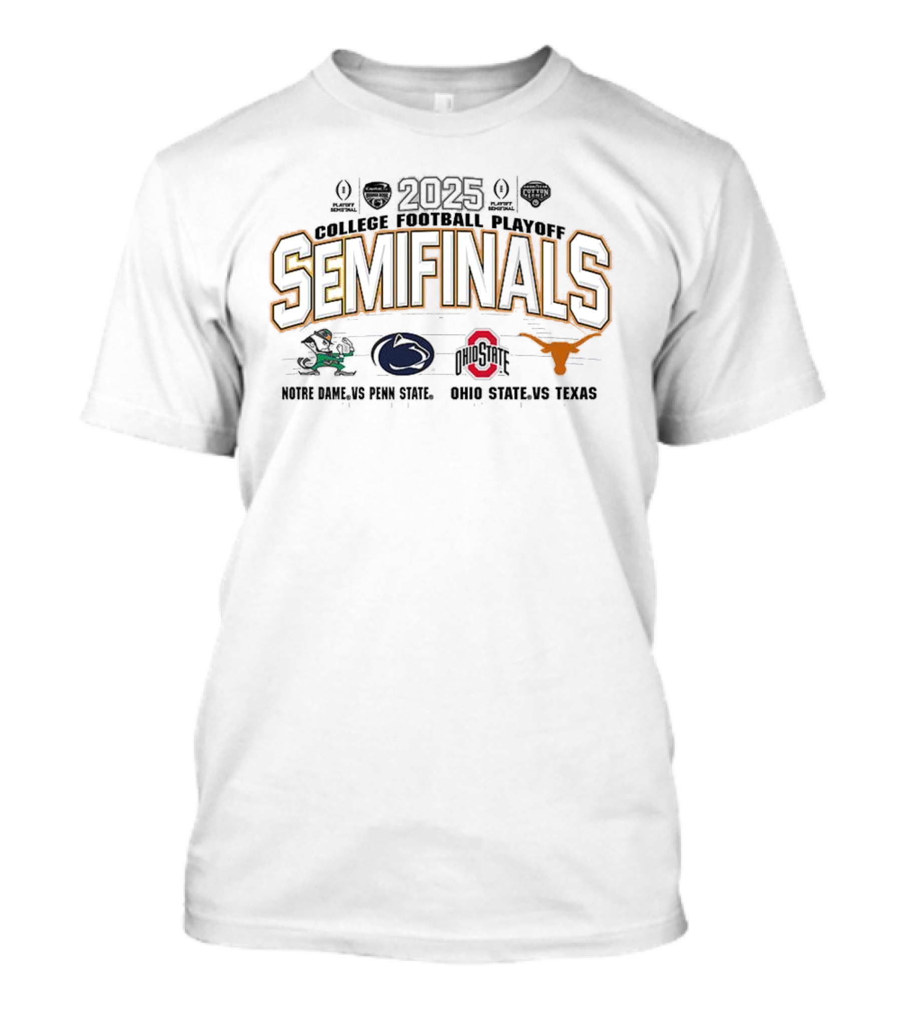 Penn State Ohio Texas College Football Playoff Semifinals 2025 T-Shirt