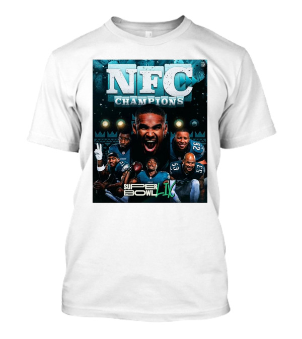 NFC Champions Philadelphia Eagles Super Bowl LIX Victory Celebration T-Shirt