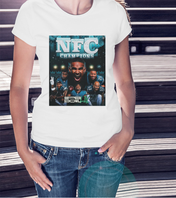 NFC Champions Philadelphia Eagles Super Bowl LIX Victory Celebration T-Shirt