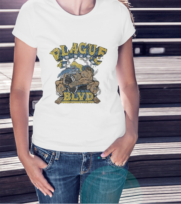 Plague Blvd Gym Boss Bodybuilder With Dumbbells T-Shirt